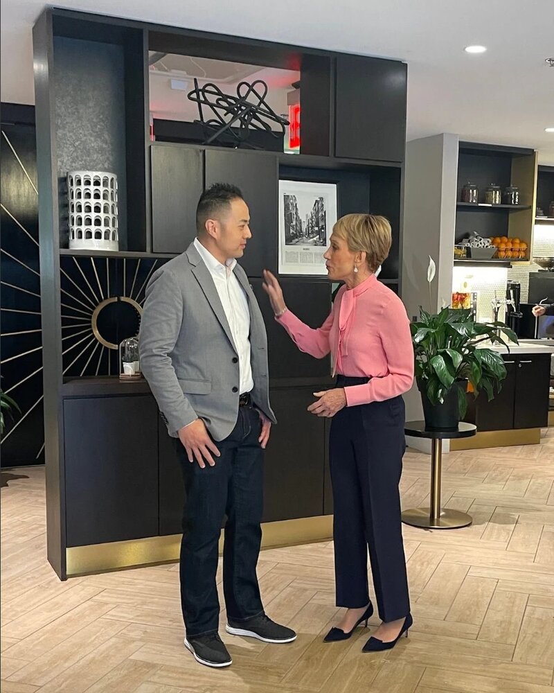 Alex Yu with Barbara Corcoran